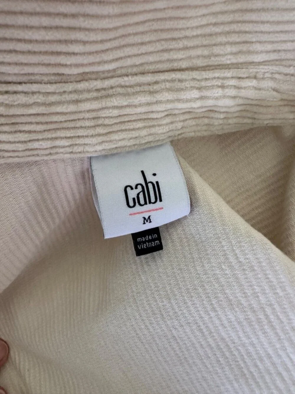 Cabi New Scout Jacket #4493 Ivory corduroy M Was $149
